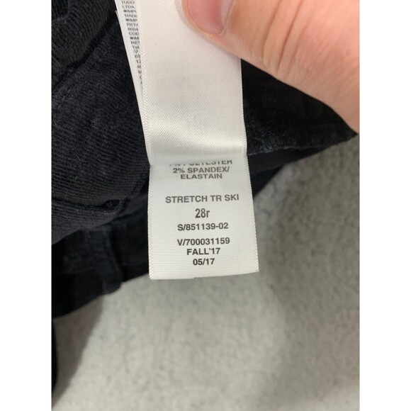 GAP 1969 28R True Skinny Black Denim Velour Jean Pants Stretch Skinny 2017 - Picture 9 of 14